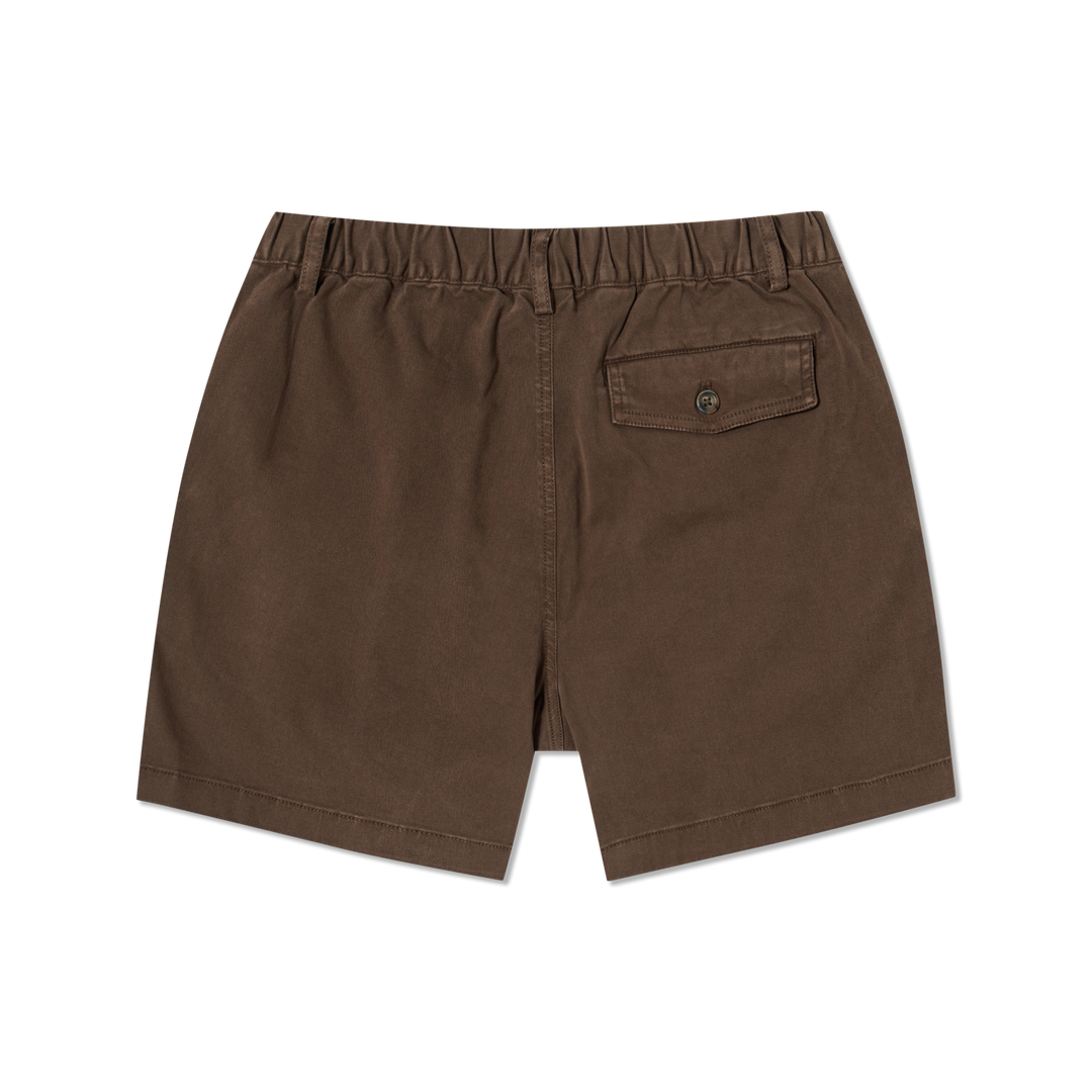 Stretch Short 5 Cocoa back flat