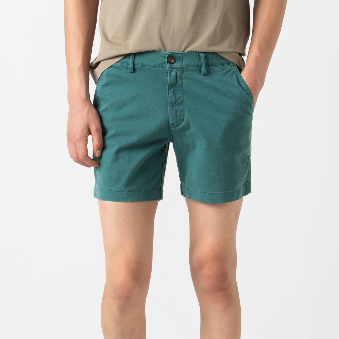 Stretch Short 5.5" Dark Teal front on model