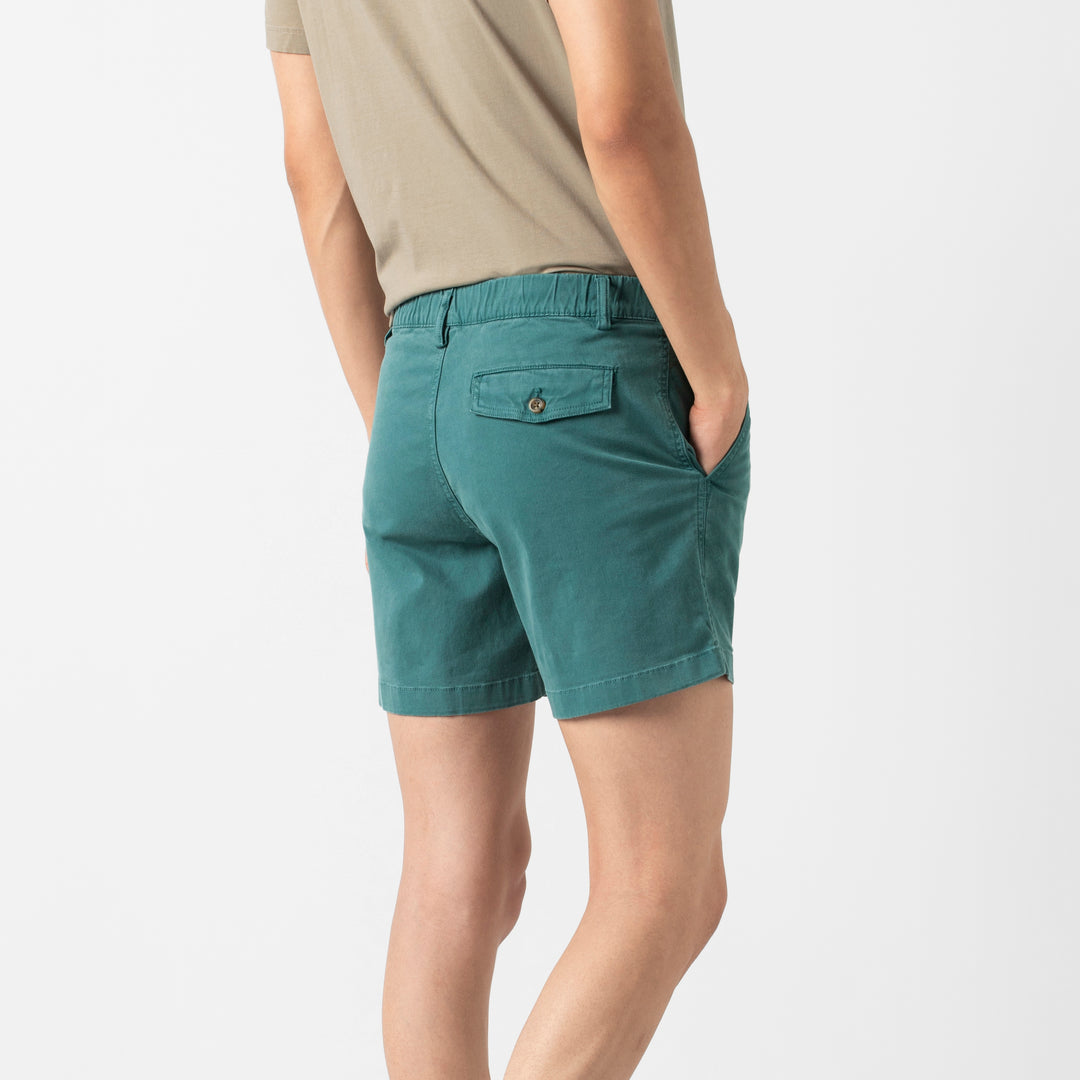 Stretch Short 5 Dark Teal back on model