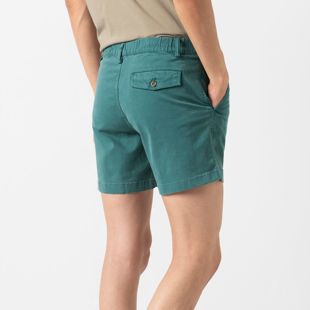 Stretch Short 5.5" Dark Teal back on model
