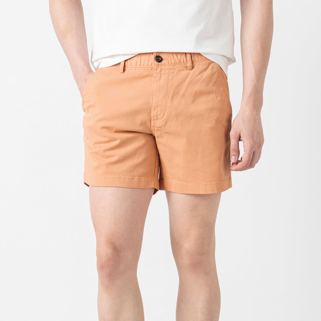 Stretch Short 5.5" Light Clay front on model