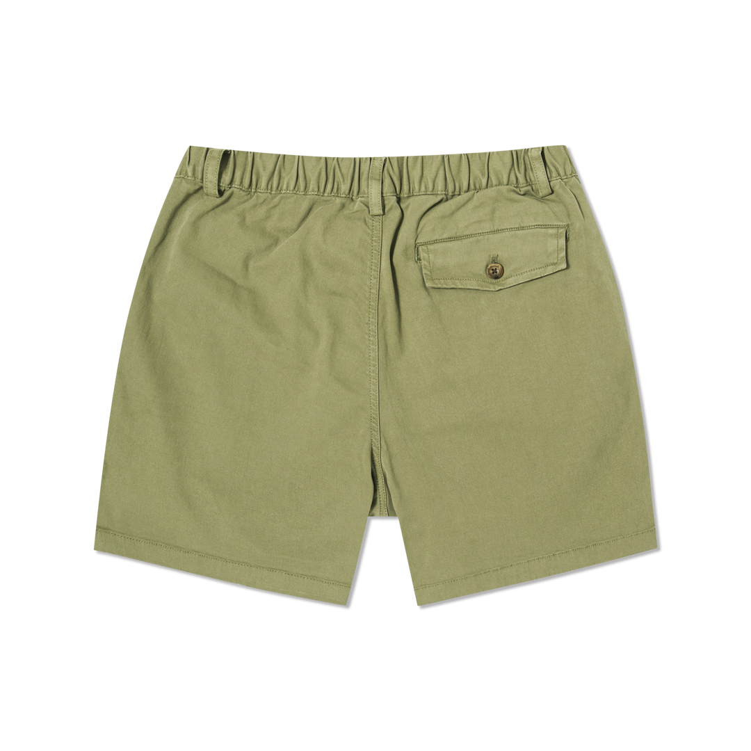 Stretch Short 5 Olive back flat