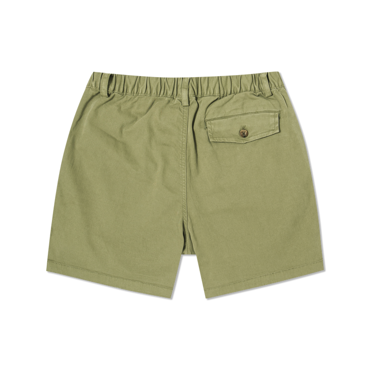 Stretch Short 5 Olive back flat