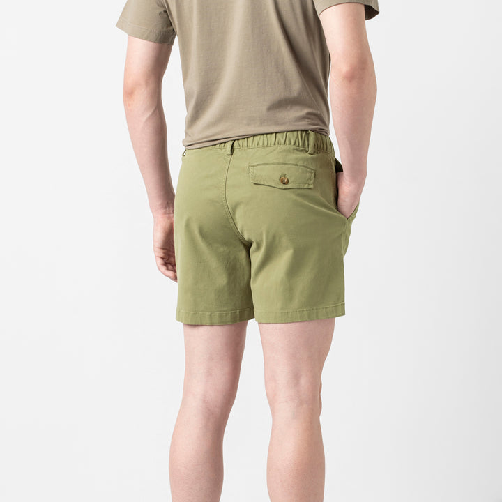 Stretch Short 5 Olive back on model