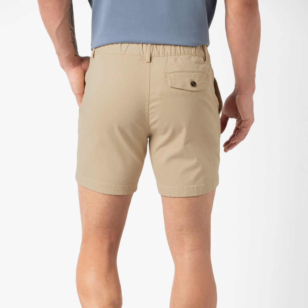 Stretch Short 5.5" Sand Dune back on model