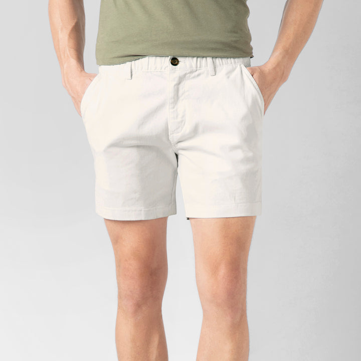 Stretch Short 5.5" White front on model