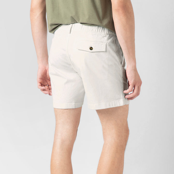Stretch Short 5.5" White back on model