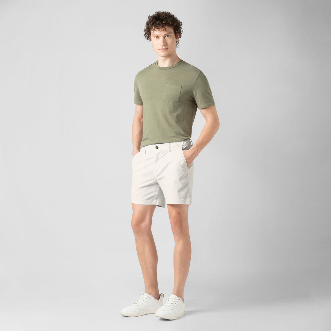 Stretch Short 5.5" White full body side on model