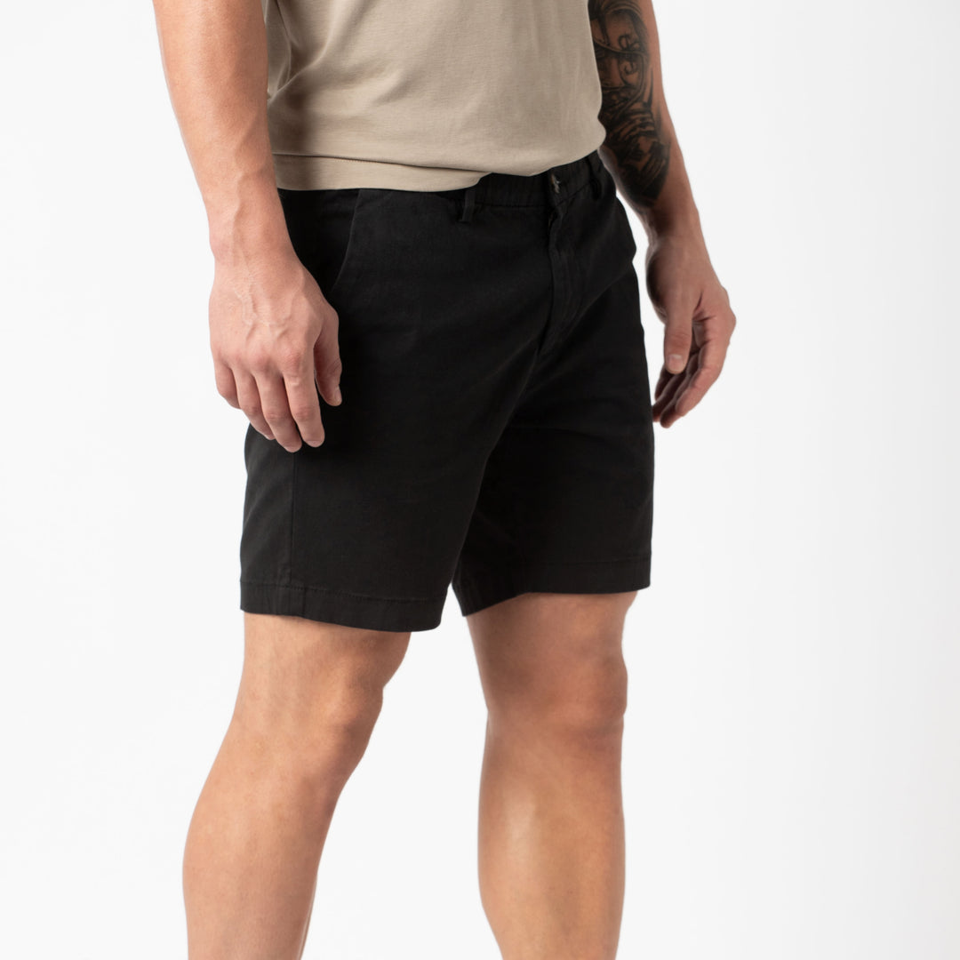 Stretch Short Black Out 7" side on model