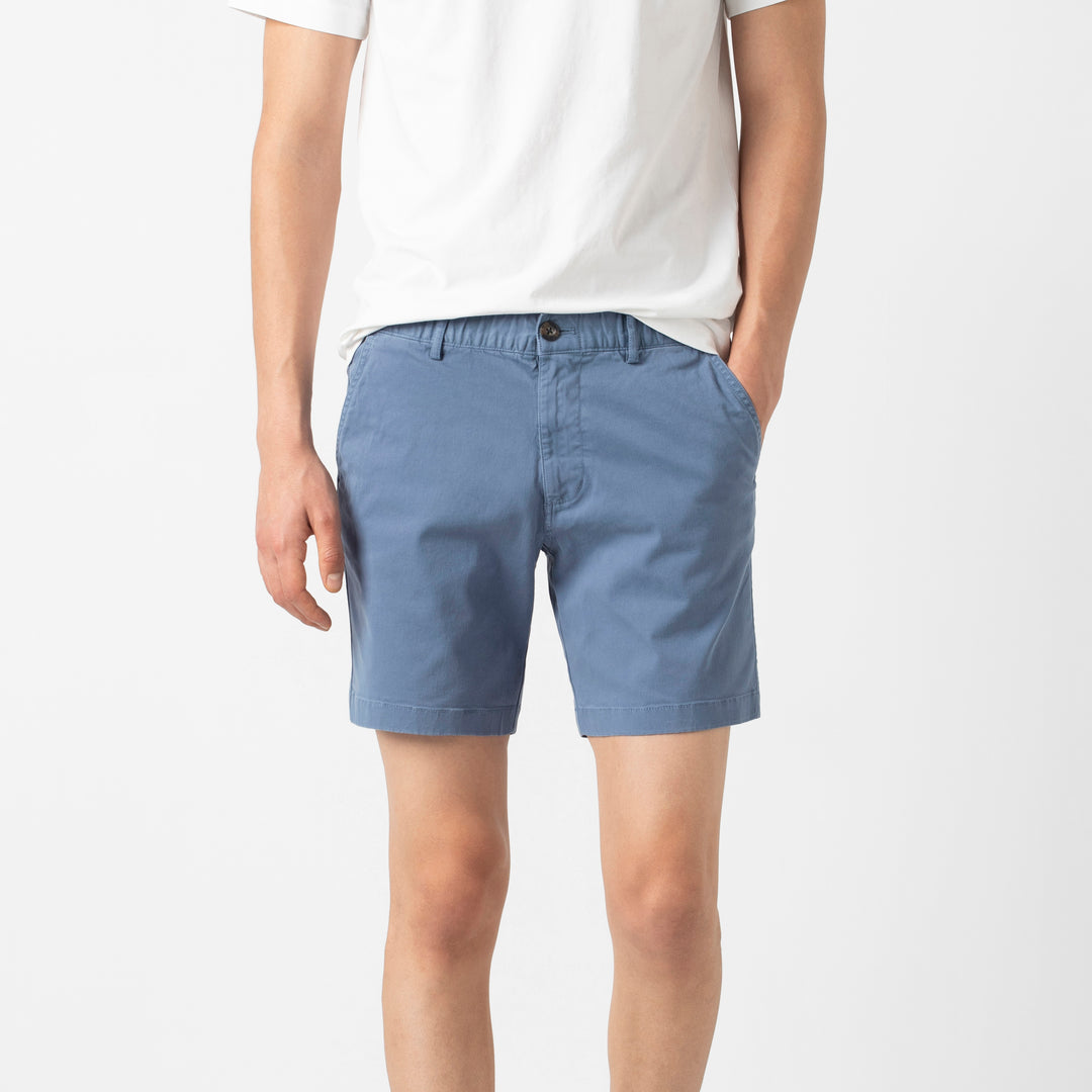 Stretch Short 7 Blue Jay front on model