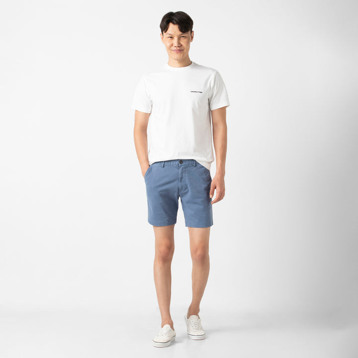 Stretch Short 7 Blue Jay full body on model