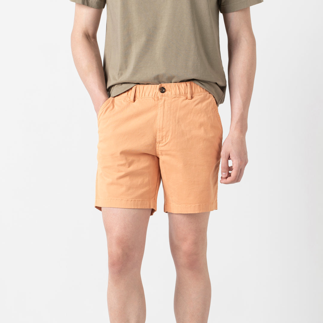 Stretch Short 7 Light Clay front on model