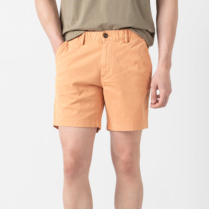Stretch Short 7" Light Clay front on model