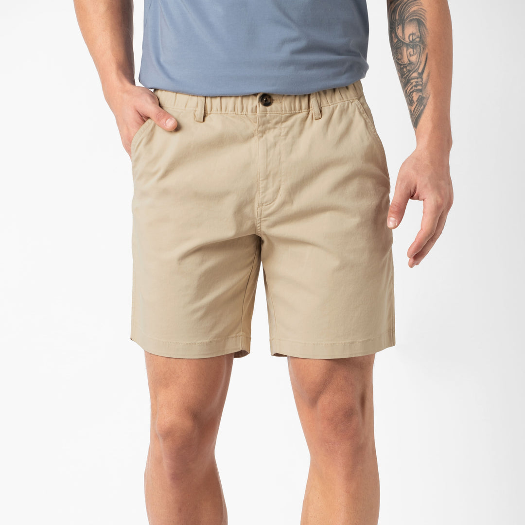 Stretch Short Sand Dune 7" front on model