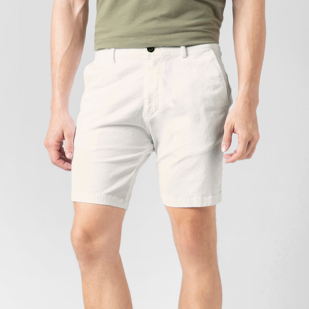 Stretch Short 7" White side on model
