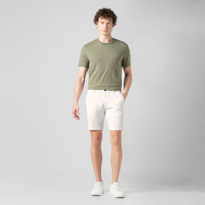 Stretch Short 7" White full body side on model