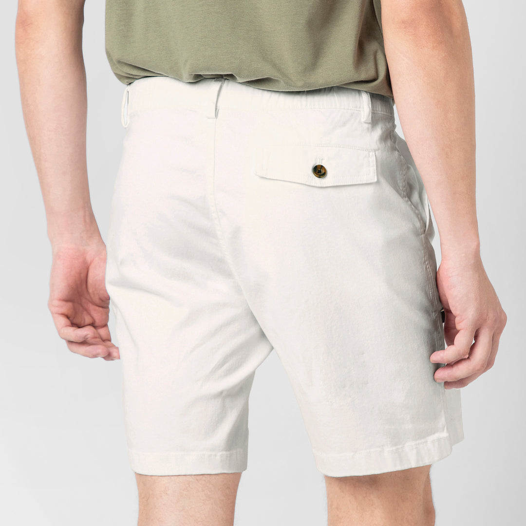 Stretch Short 7" White close up back on model