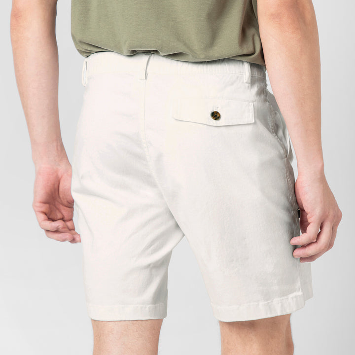 Stretch Short 7" White close up back on model