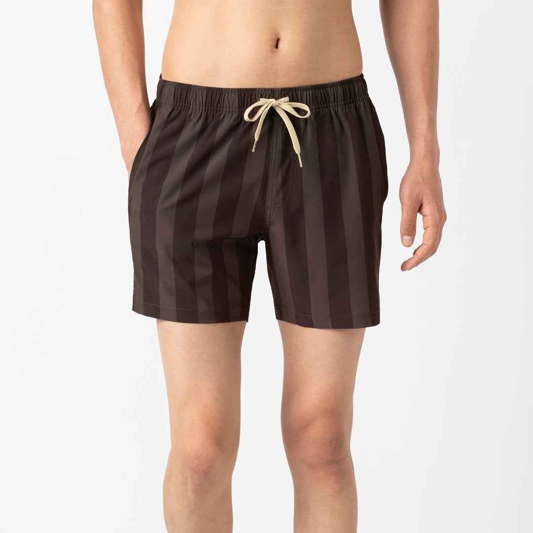 Stretch Swim Pirate Stripe front on model