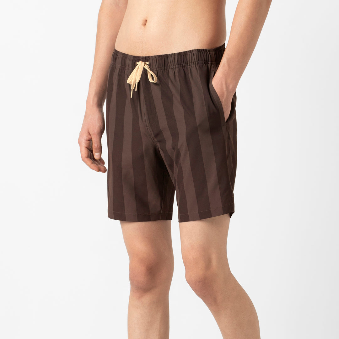 Stretch Swim Pirate Stripe 7" side on model