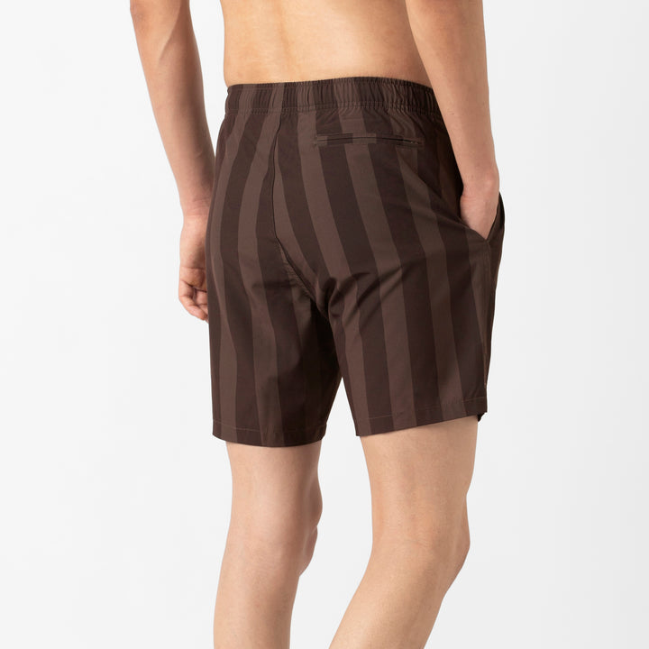 Stretch Swim Pirate Stripe 7" back on model