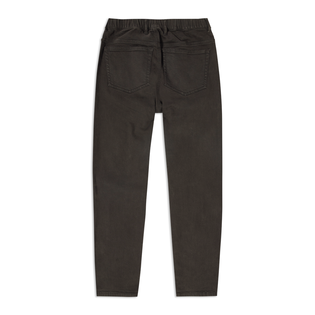 Stretch Travel Jean Charcoal Black back flat