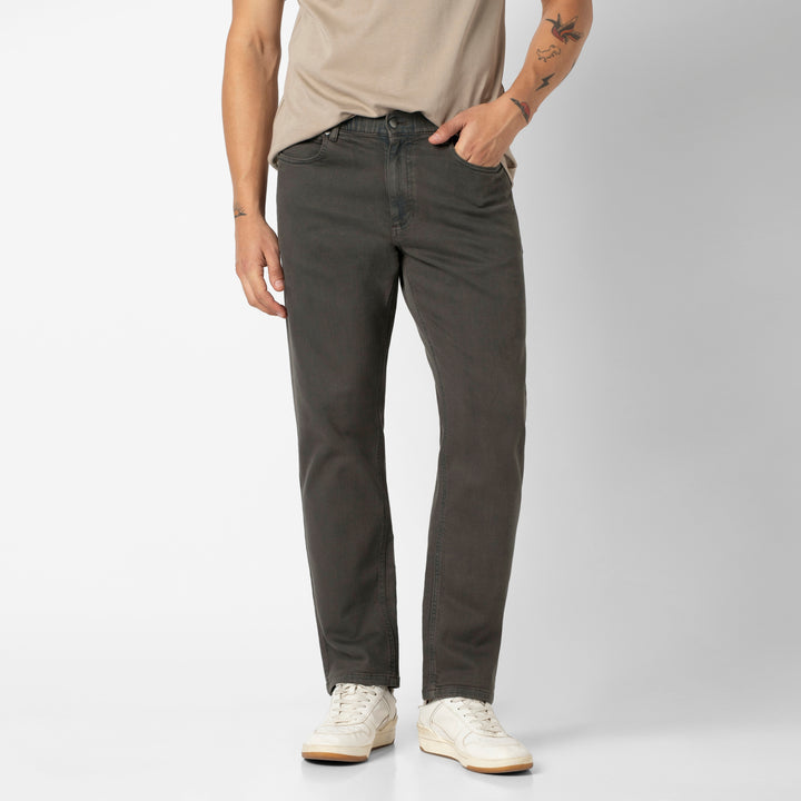 Stretch Travel Jean Coal front on model