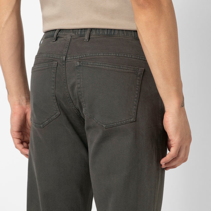 Stretch Travel Jean Coal back on model