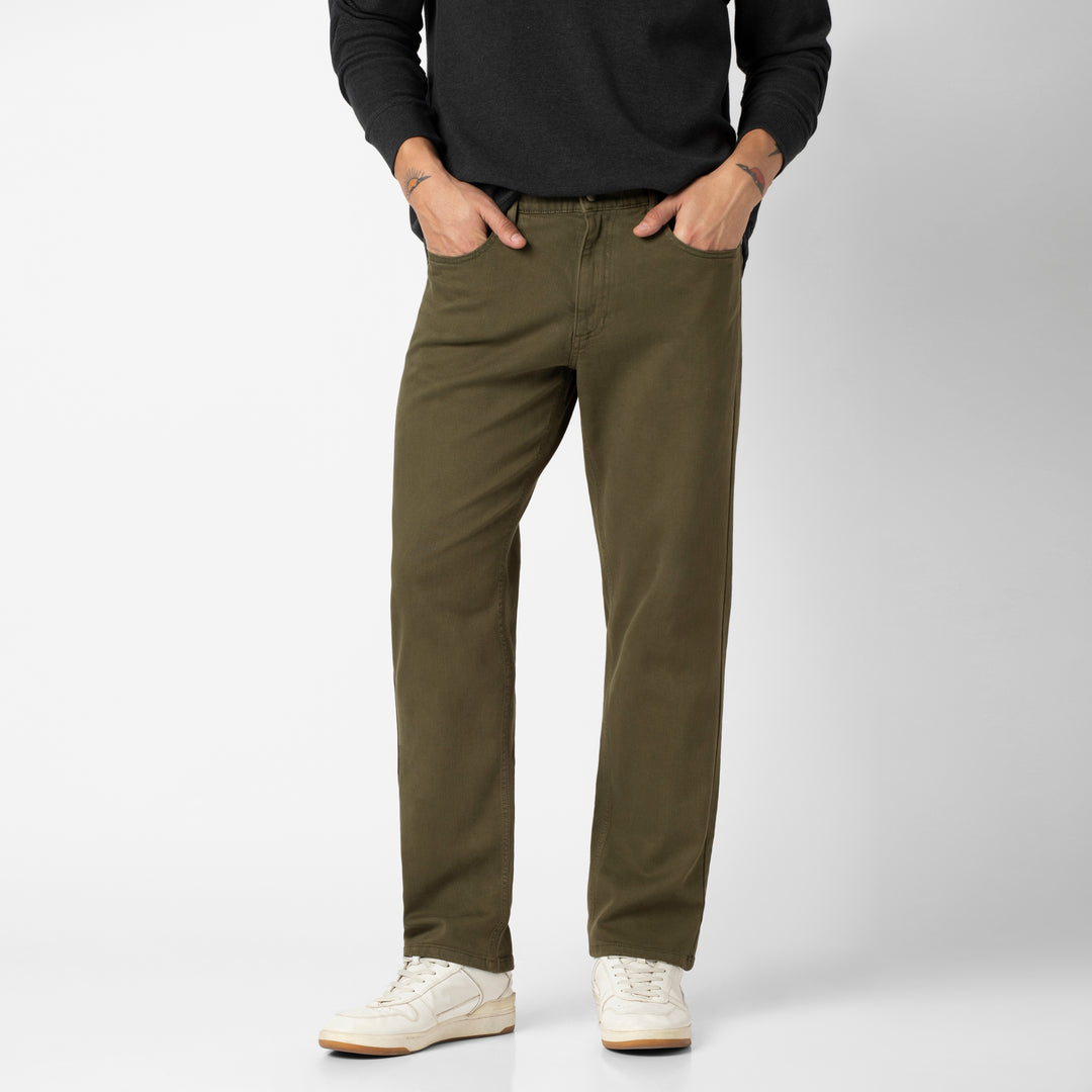 Stretch Travel Jean Crocodile front on model