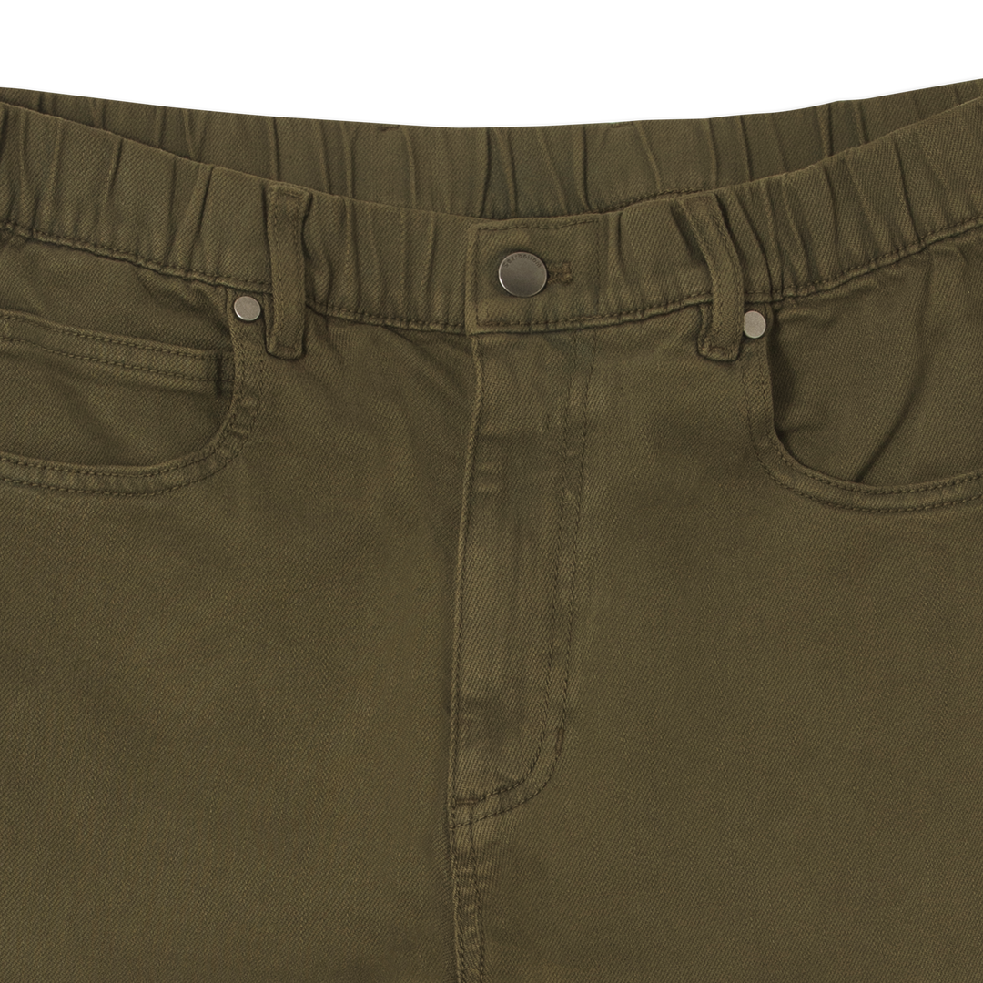 Stretch Travel Jean Crocodile close up front flat