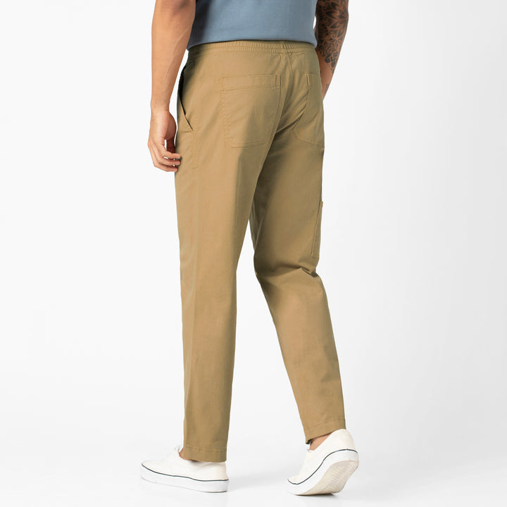 Stretch Utility Pant Natural back on model