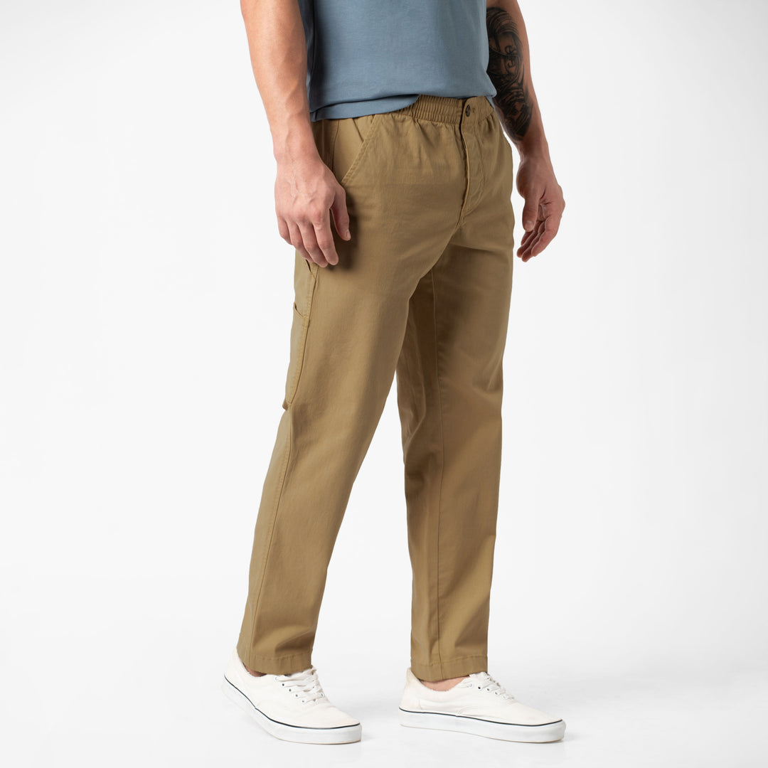 Stretch Utility Pant Natural side on model