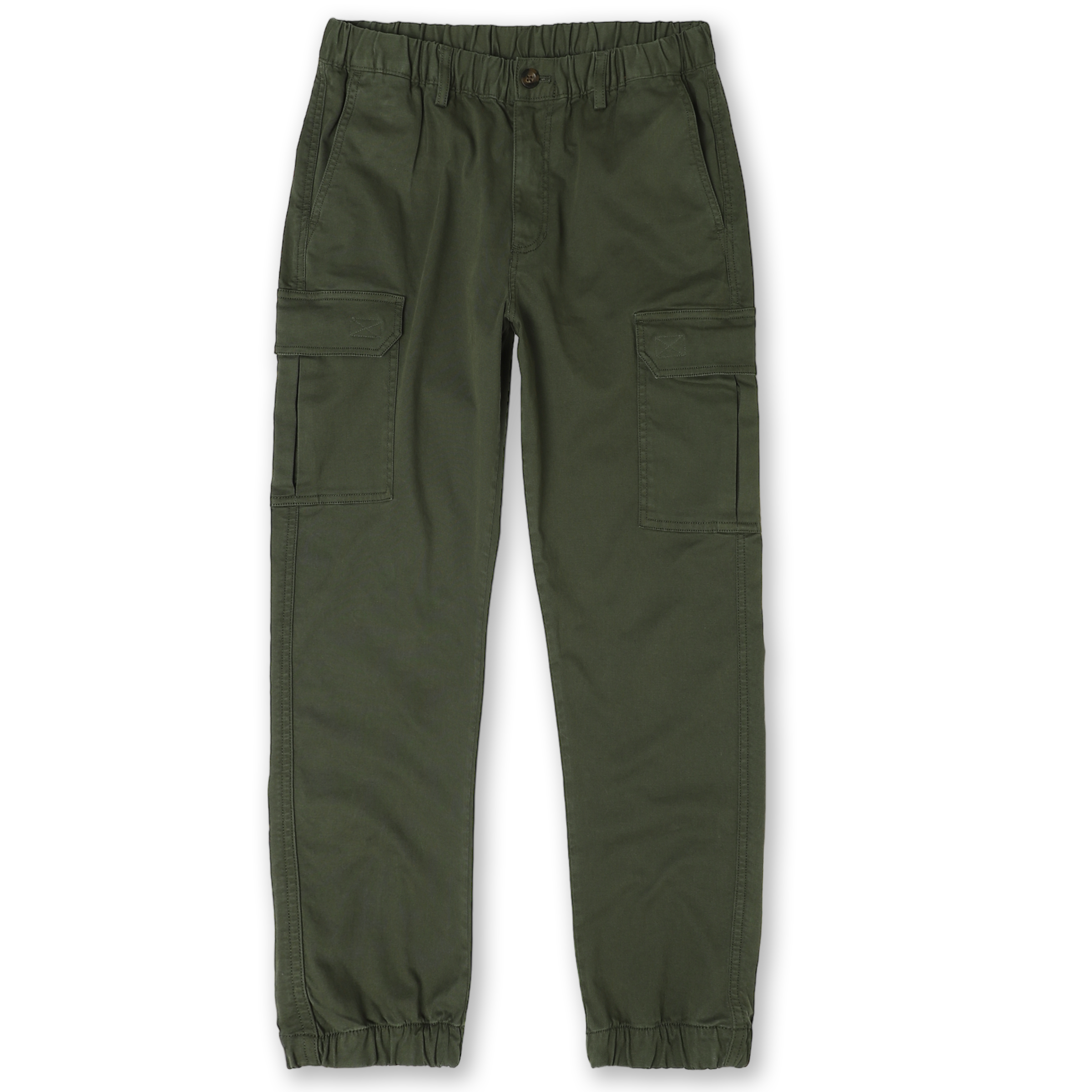 Stretch Cargo Jogger Military Green front