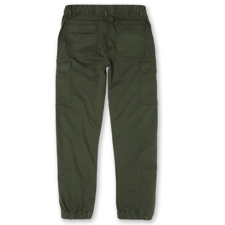 Stretch Cargo Jogger Military Green back