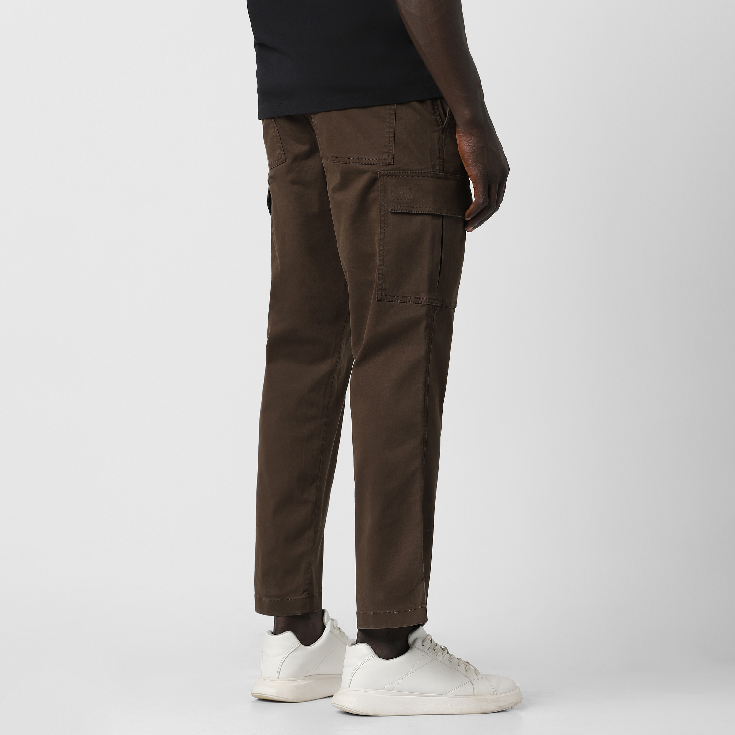 Stretch Cargo Pant Cocoa back on model