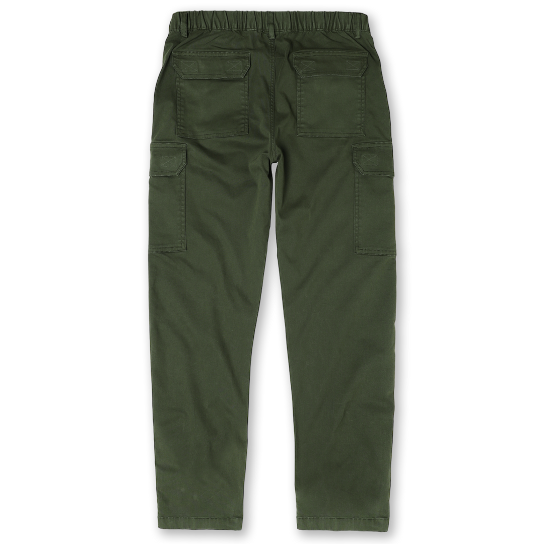 Stretch Cargo Pant Military Green back