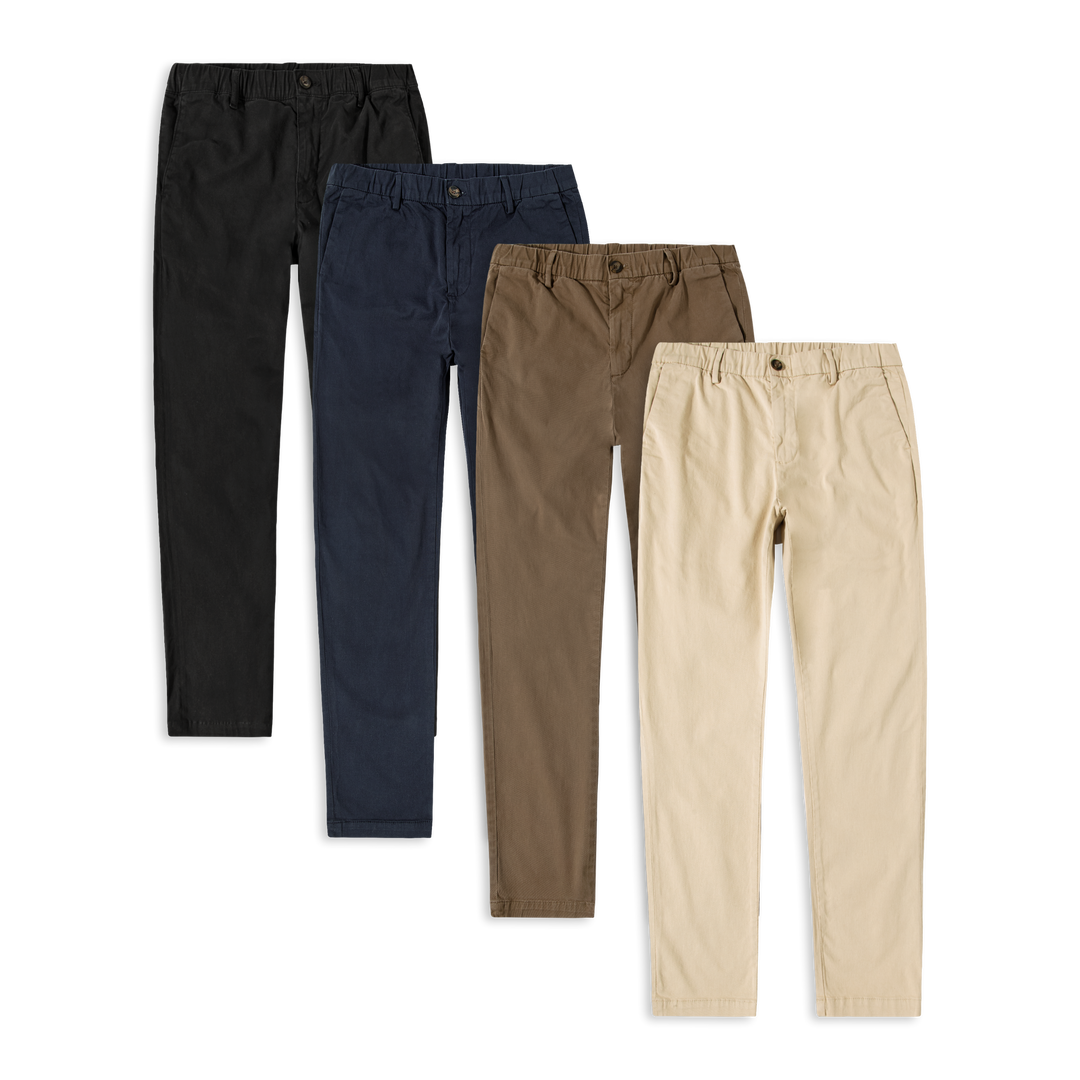 Stretch Chino Pant 4 Pack: Sand Dune, Desert, Navy, Black