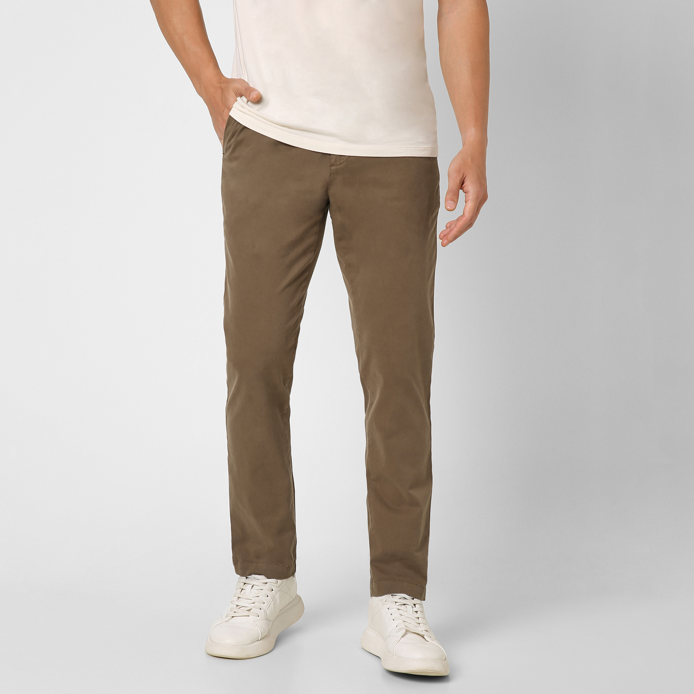 Buy Khaki Trousers & Pants for Men by COOL COLORS Online | Ajio.com