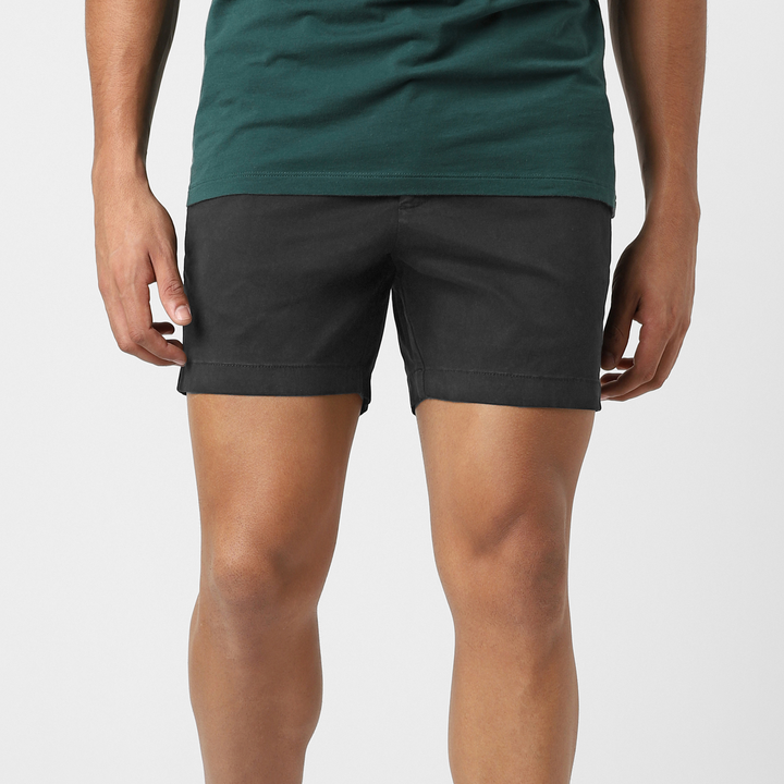 Stretch Chino Short Black on model