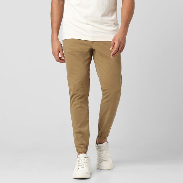 Stretch Jogger Camel front on model