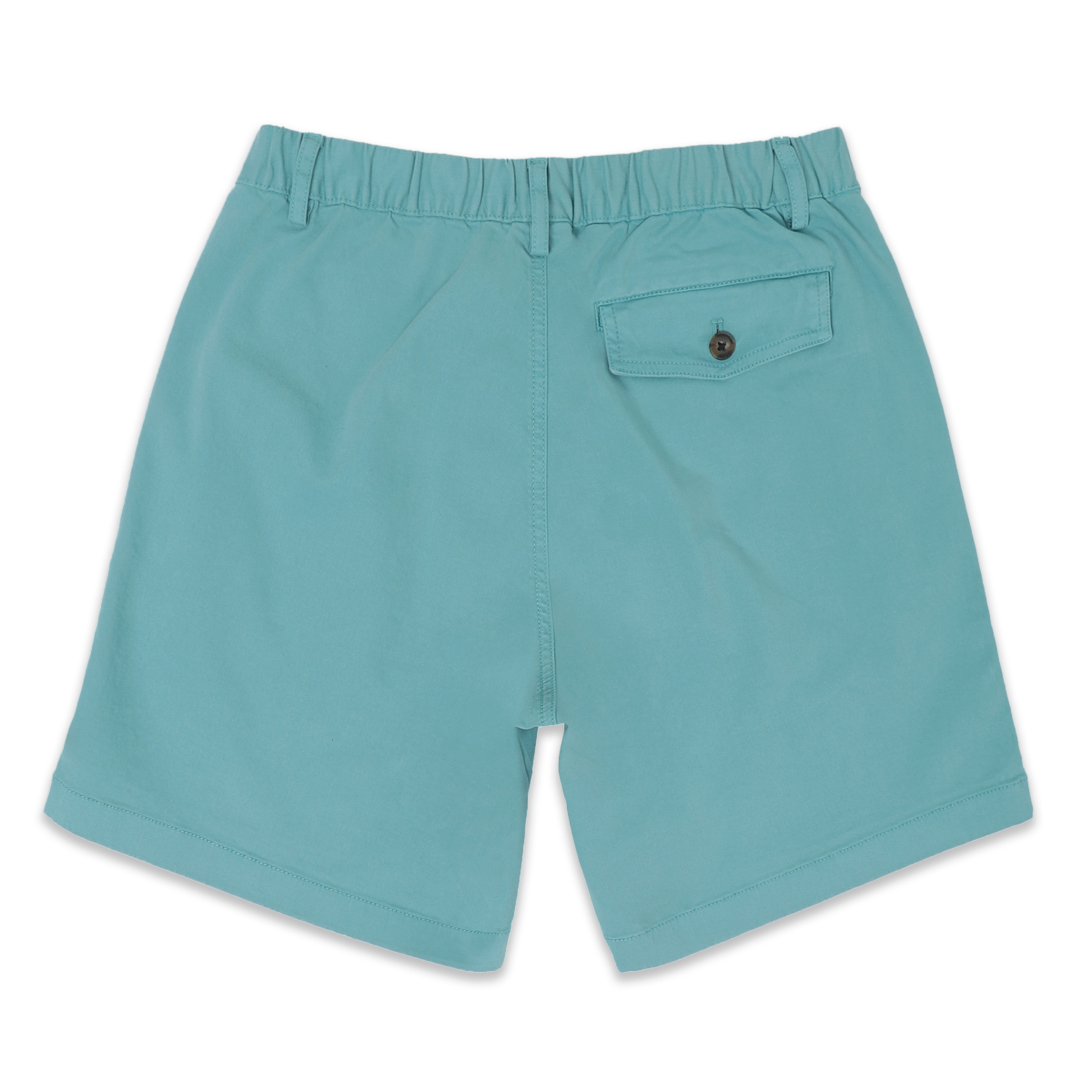 Stretch Short 7" Marine back with elastic waistband, belt loops, and right buttoned back pocket