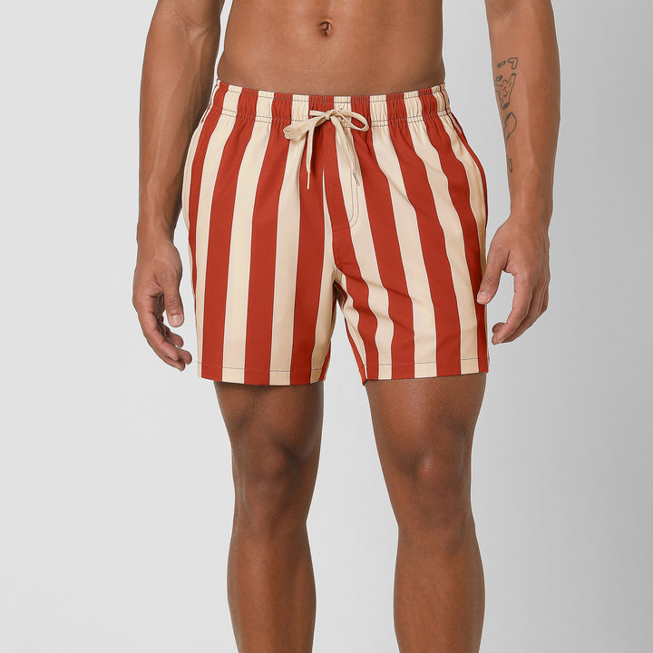 Stretch Swim 5 Hampton Stripe Front on Model