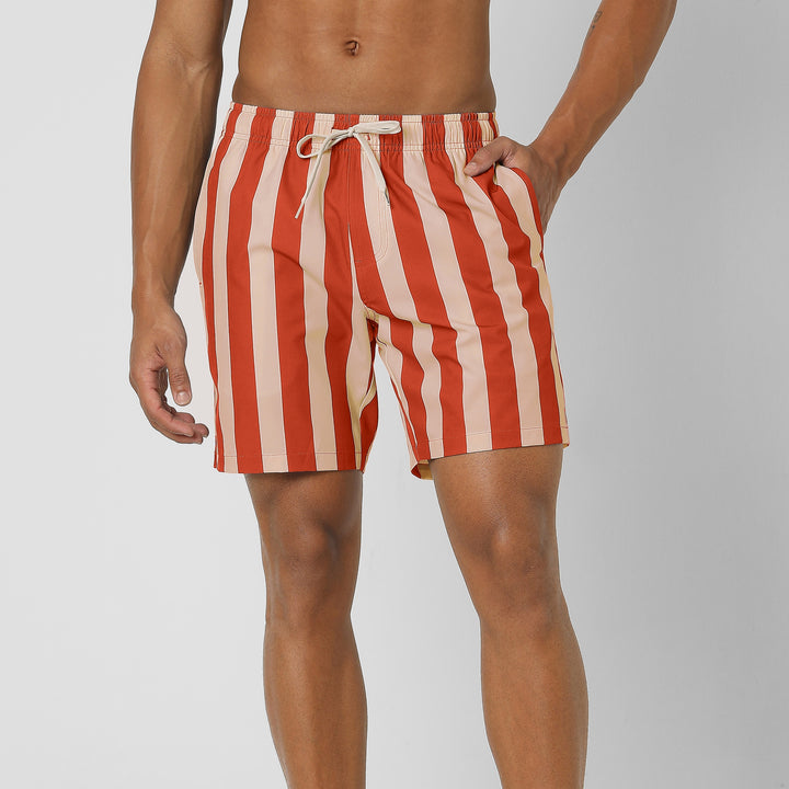Stretch Swim 7 Hampton Stripe front on model