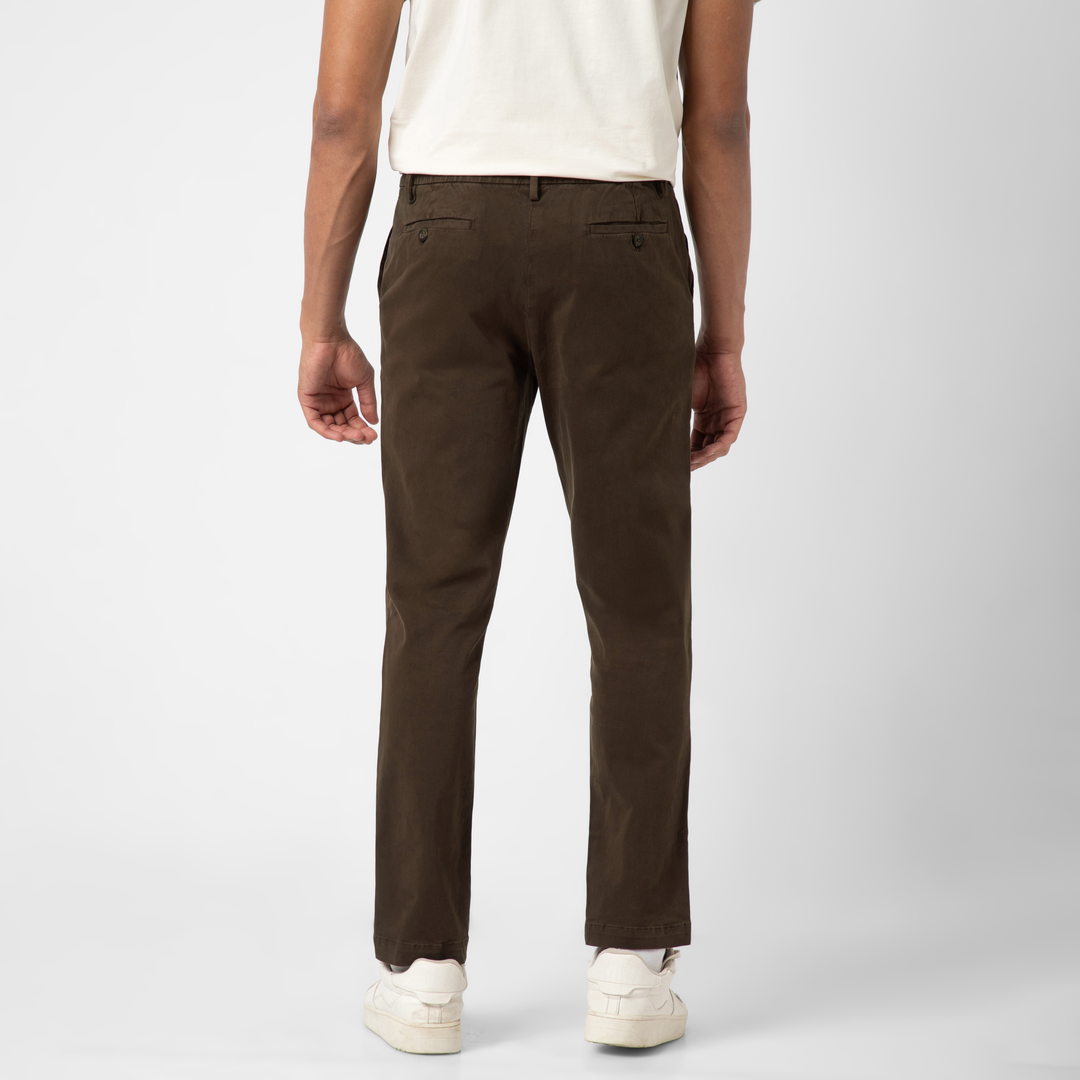 Stretch Chino Pant Cocoa back on model