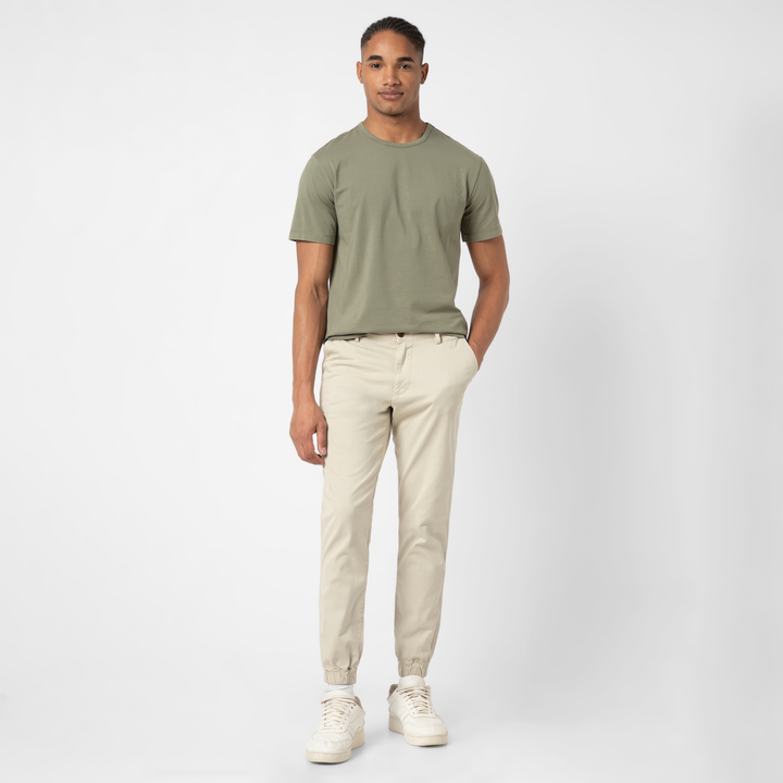 Stretch Jogger Stone full body on model