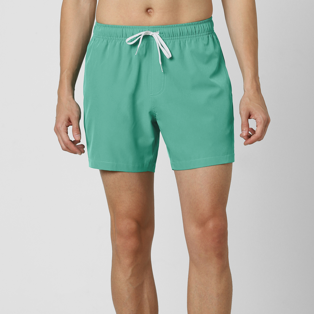 Bearbottom Stretch Swim Solid Jade 7 Inseam Size XL