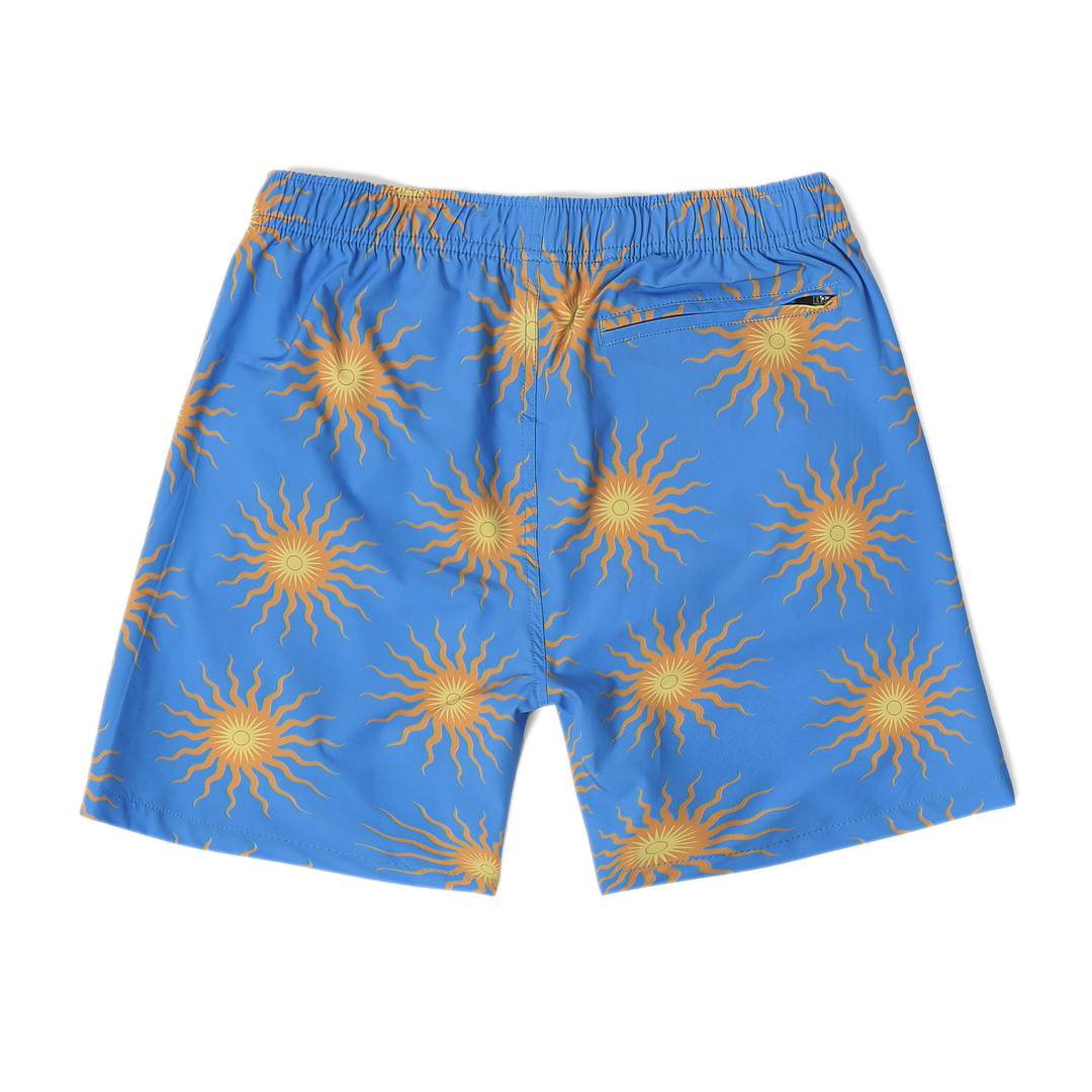 Bearbottom Stretch Swim Top Seller Sunburst 7 Inseam Size M