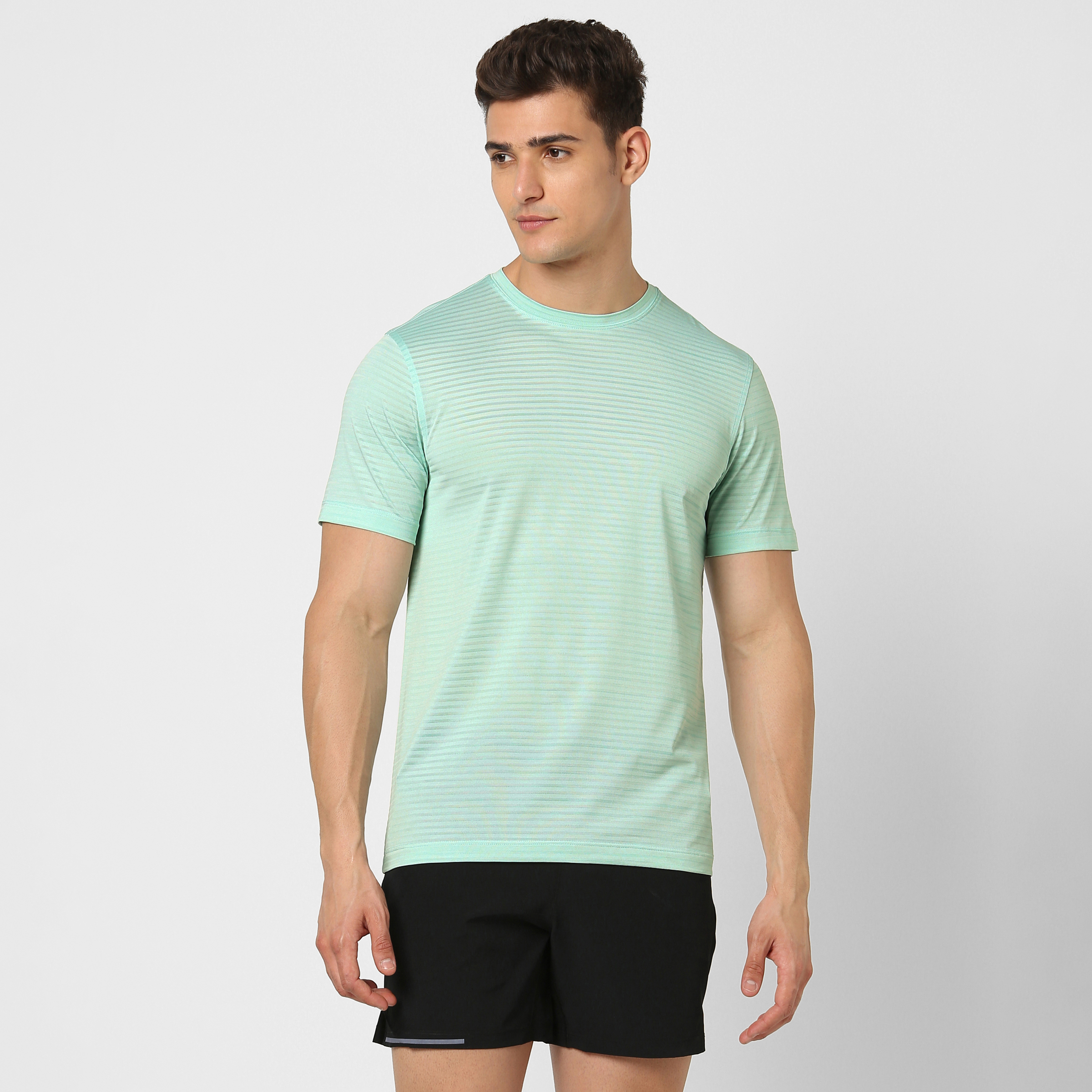 Stride Tee Mint front on model