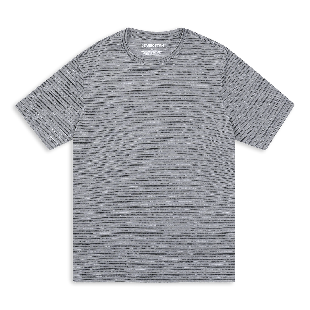 Stride Tee Navy Stripe