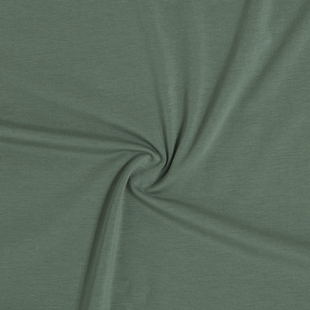 Supima Curved Tee Dark Sage fabric detail